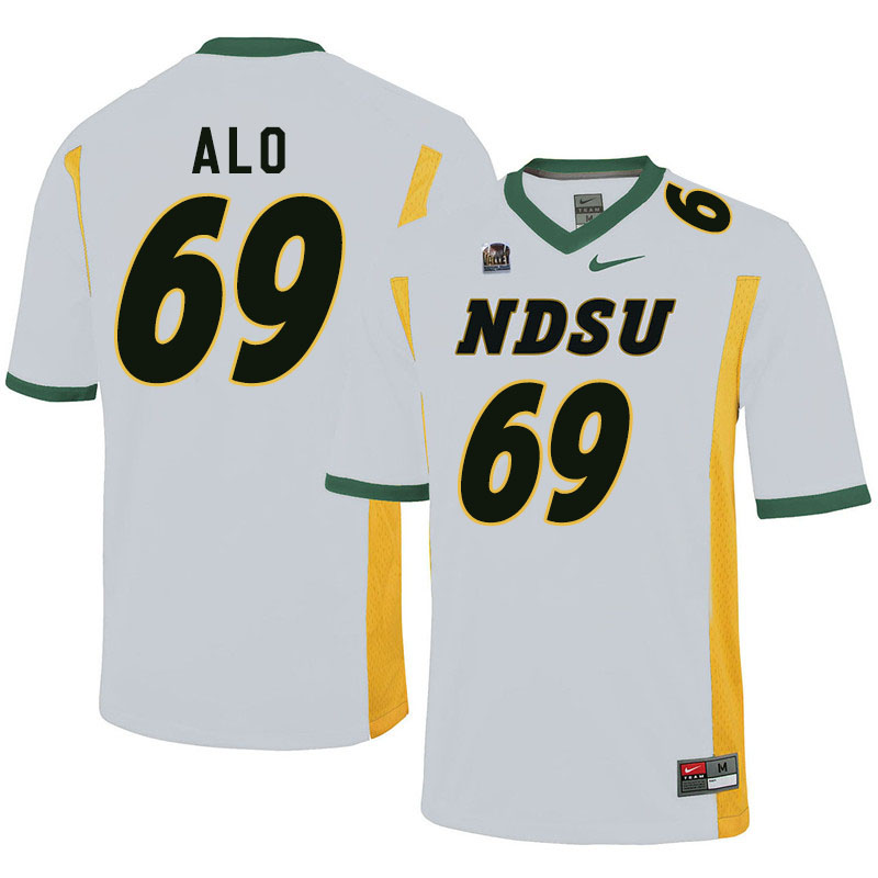 Men #69 Quinn Alo North Dakota State Bison College Football Jerseys Sale-White - Click Image to Close